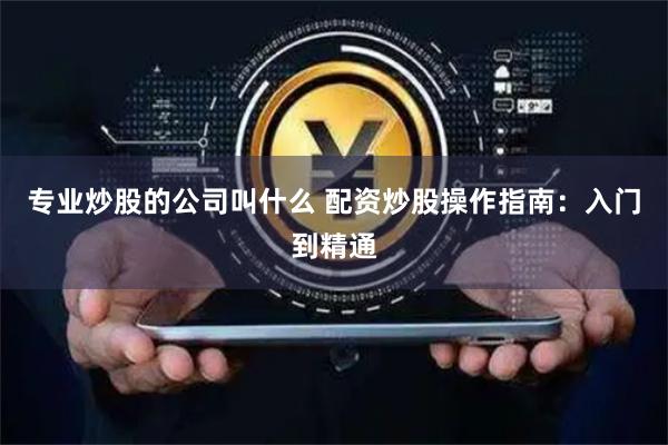 专业炒股的公司叫什么 配资炒股操作指南：入门到精通